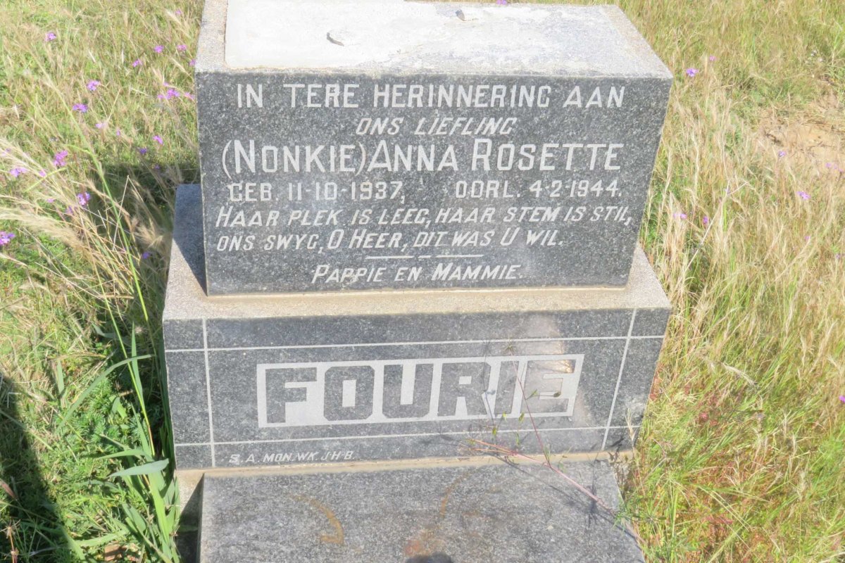 FOURIE Anna Rosette 1937-1944