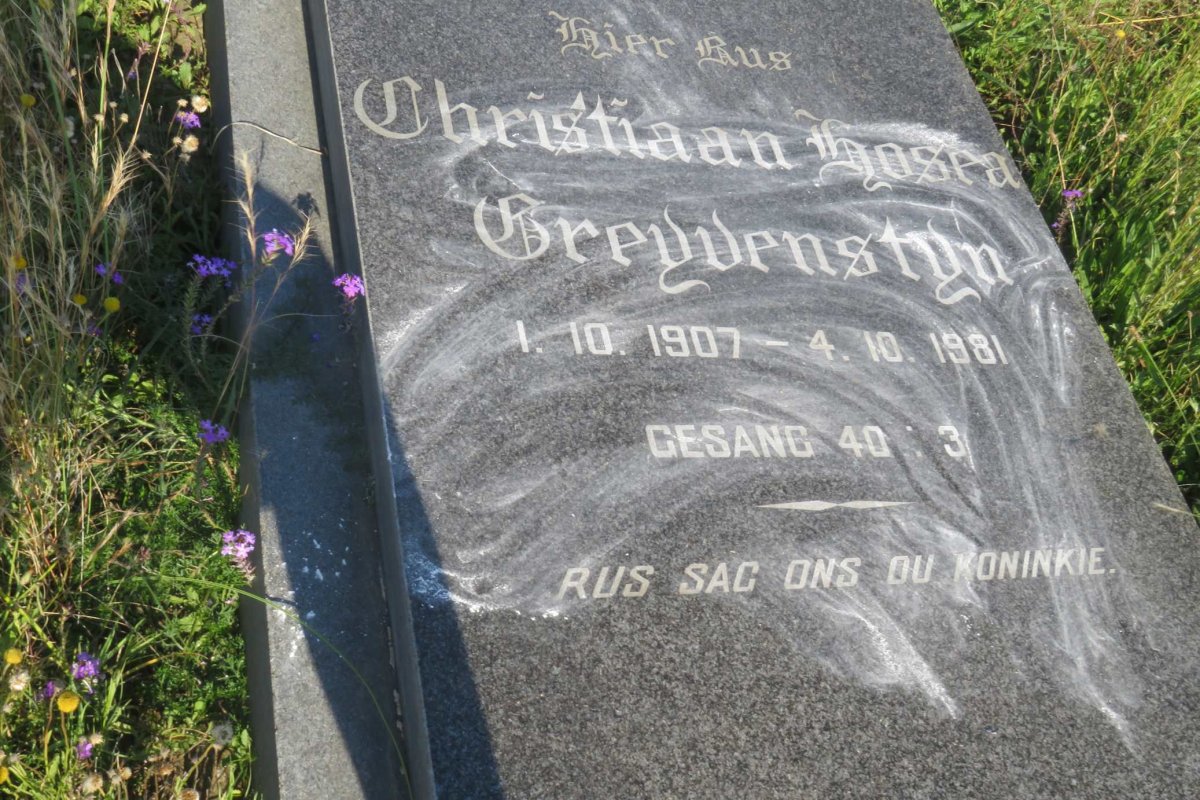 GREYVENSTYN Christiaan Hosea 1907-1981