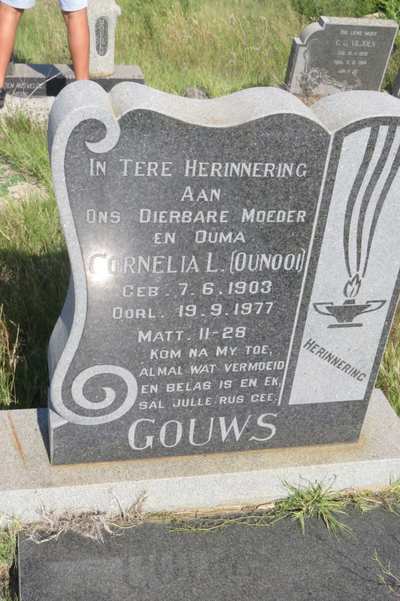 GOUWS Cornelia L. 1903-1977