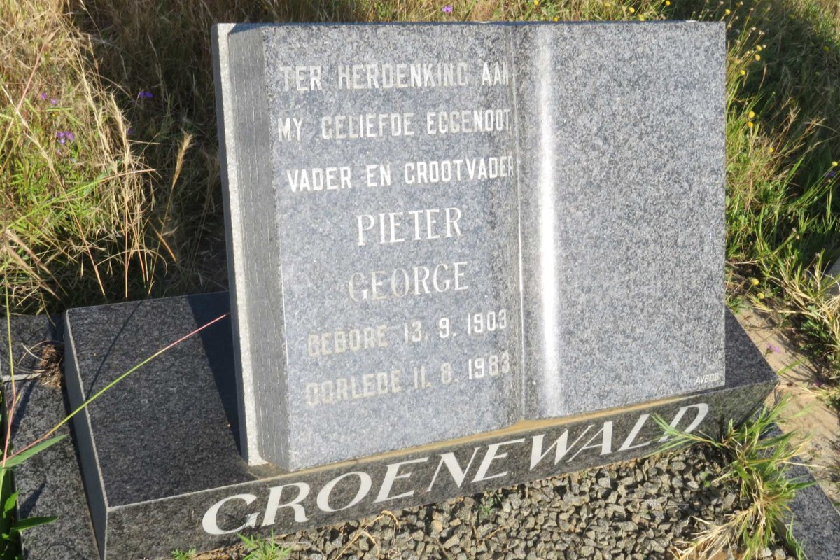 GROENEWALD Pieter George 1903-1983