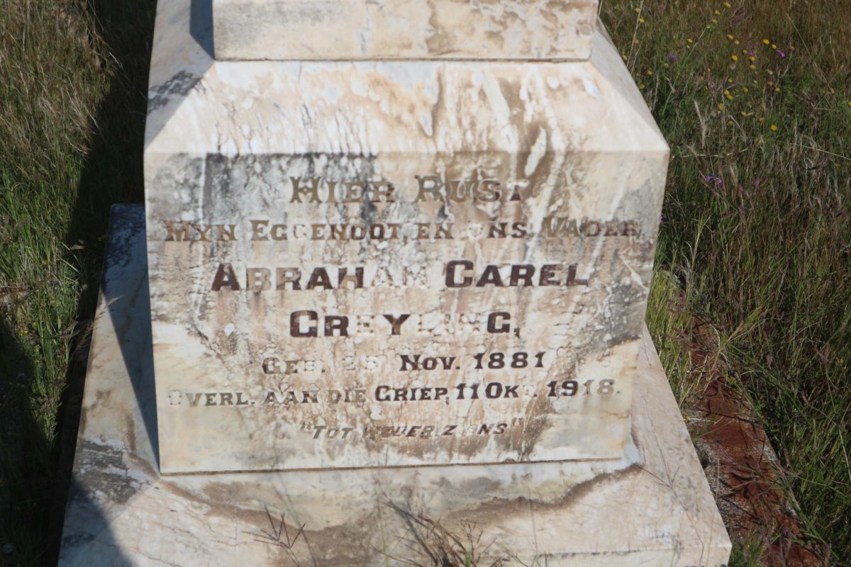 GREYLING Abraham Carel 1881-1918
