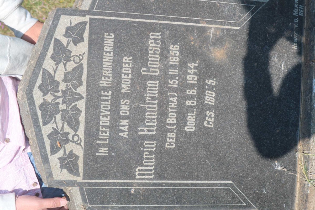 GOOSEN Maria Hendrina nee BOTHA 1856-1944