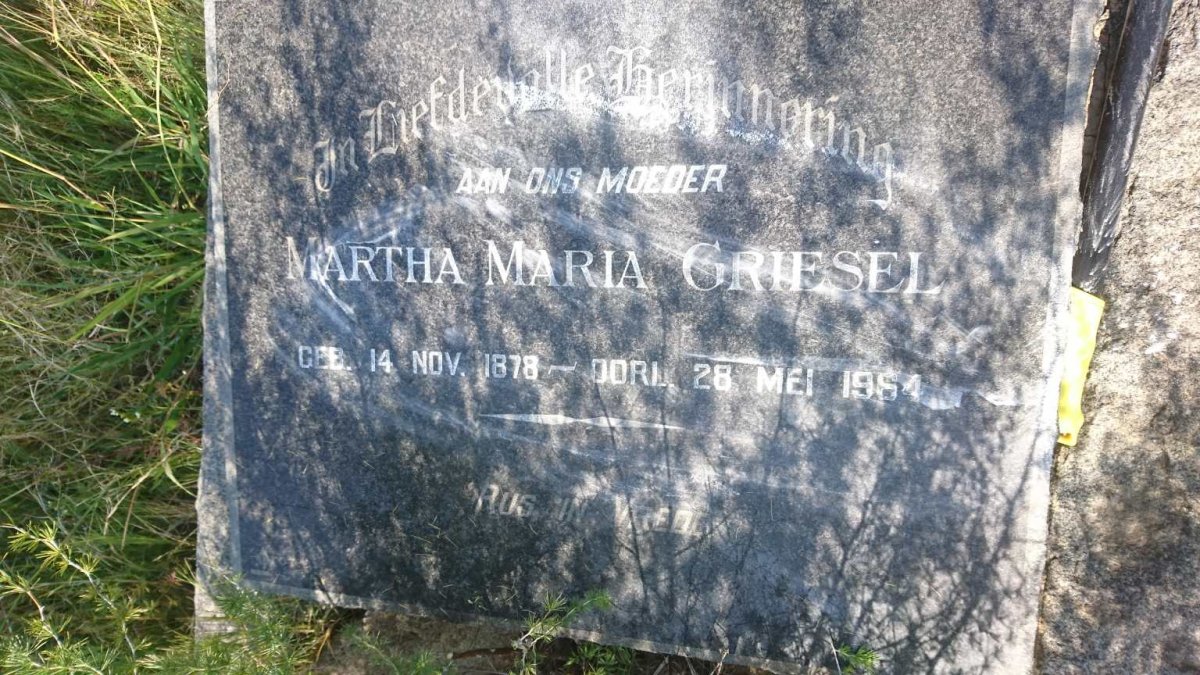 GRIESEL Martha Maria 1878-1964