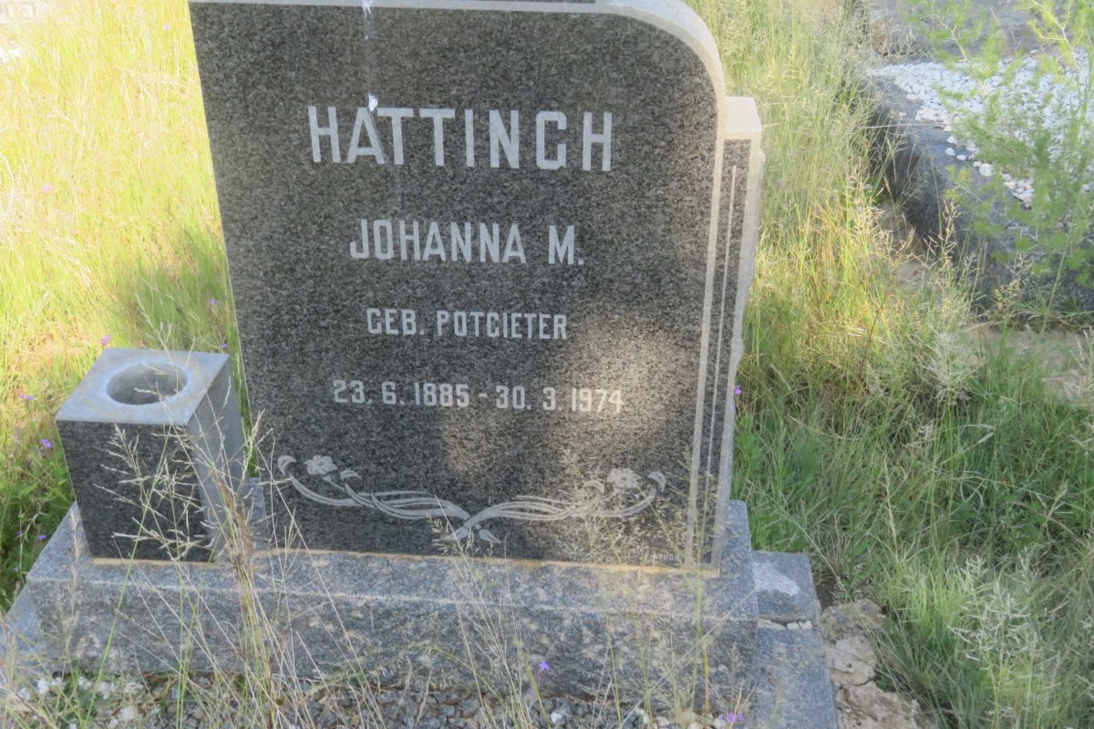 HATTINGH Johanna M. nee POTGIETER 1885-1974