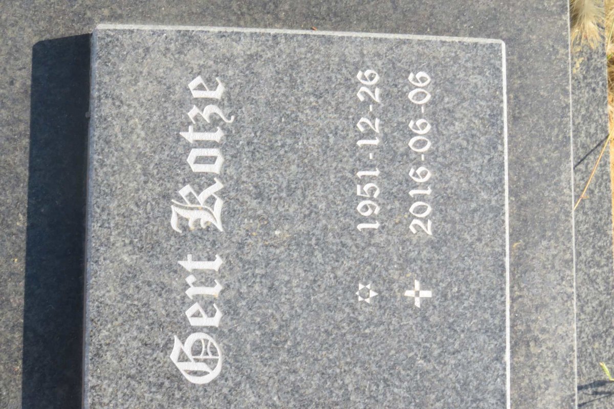KOTZE Gert 1951-2016