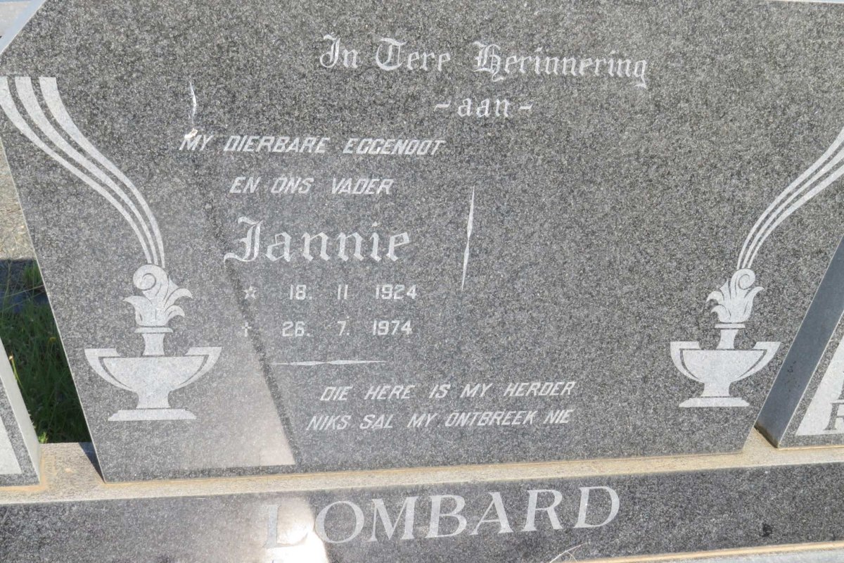 LOMBARD Jannie 1924-1974
