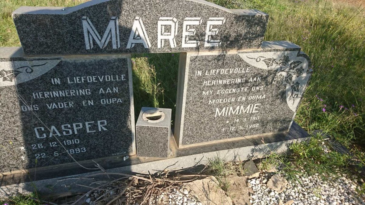 MAREE Casper 1910-1993 &amp; Mimmie 1911-1982
