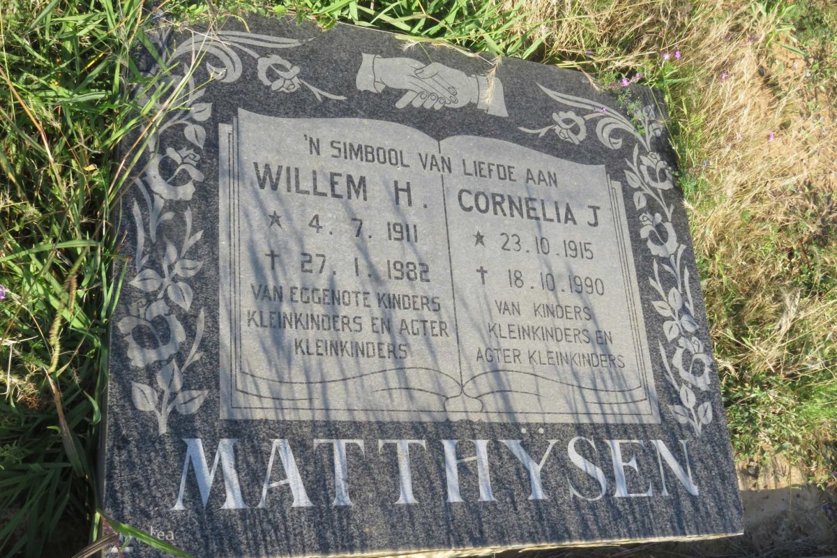 MATTHÿSEN Willem H. 1911-1982 &amp; Cornelia J. 1915-1990