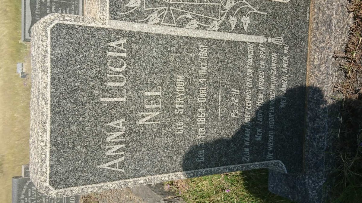 NEL Anna Lucia nee STRYDOM 1864-1951