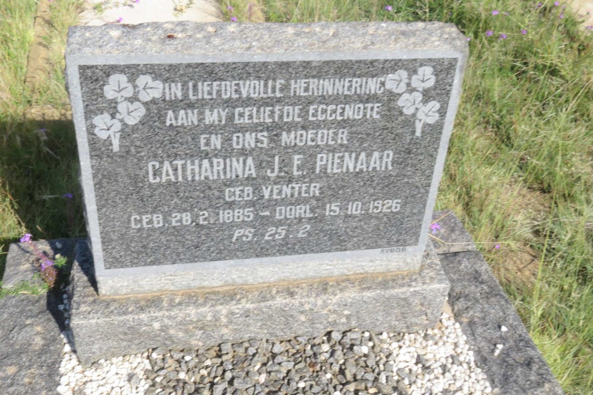 PIENAAR Catharina J.E. nee VENTER 1885-1926