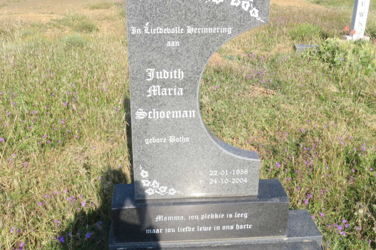 SCHOEMAN Judith Maria nee BOTHA 1958-2004