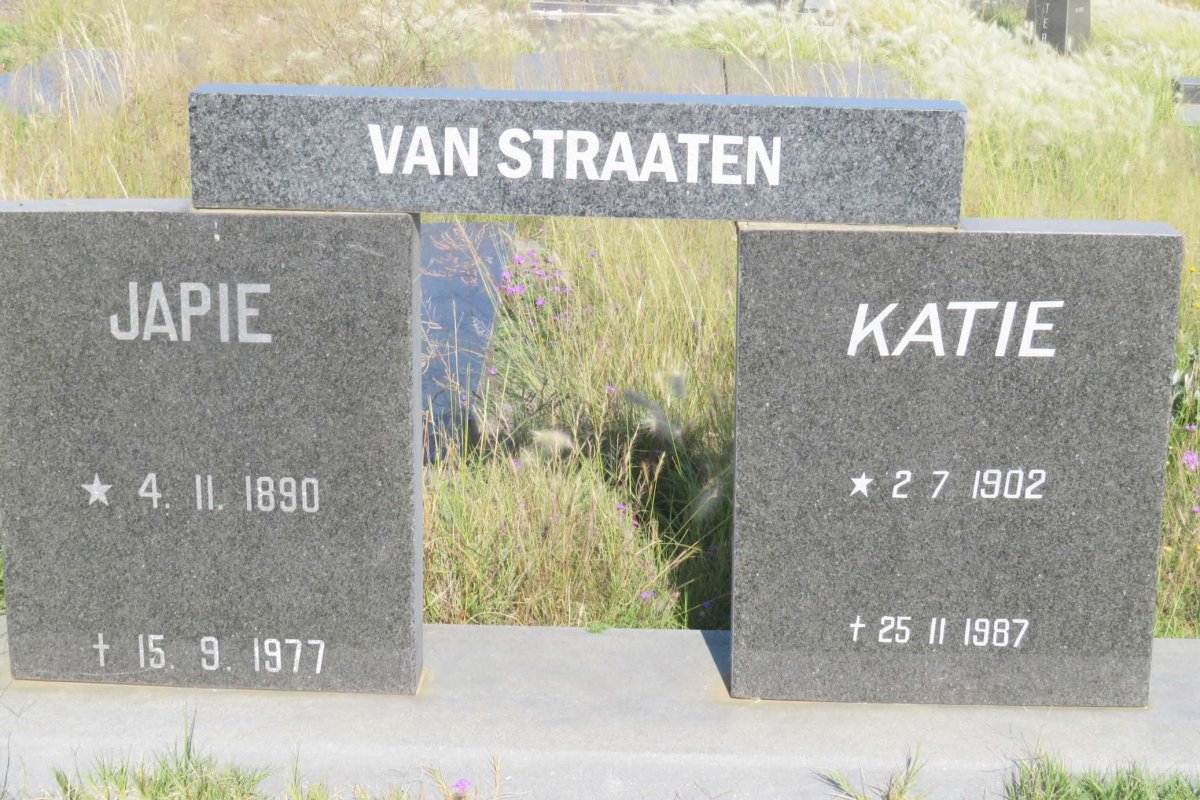 STRAATEN Japie, van 1890-1977 &amp; Katie 1902-1987