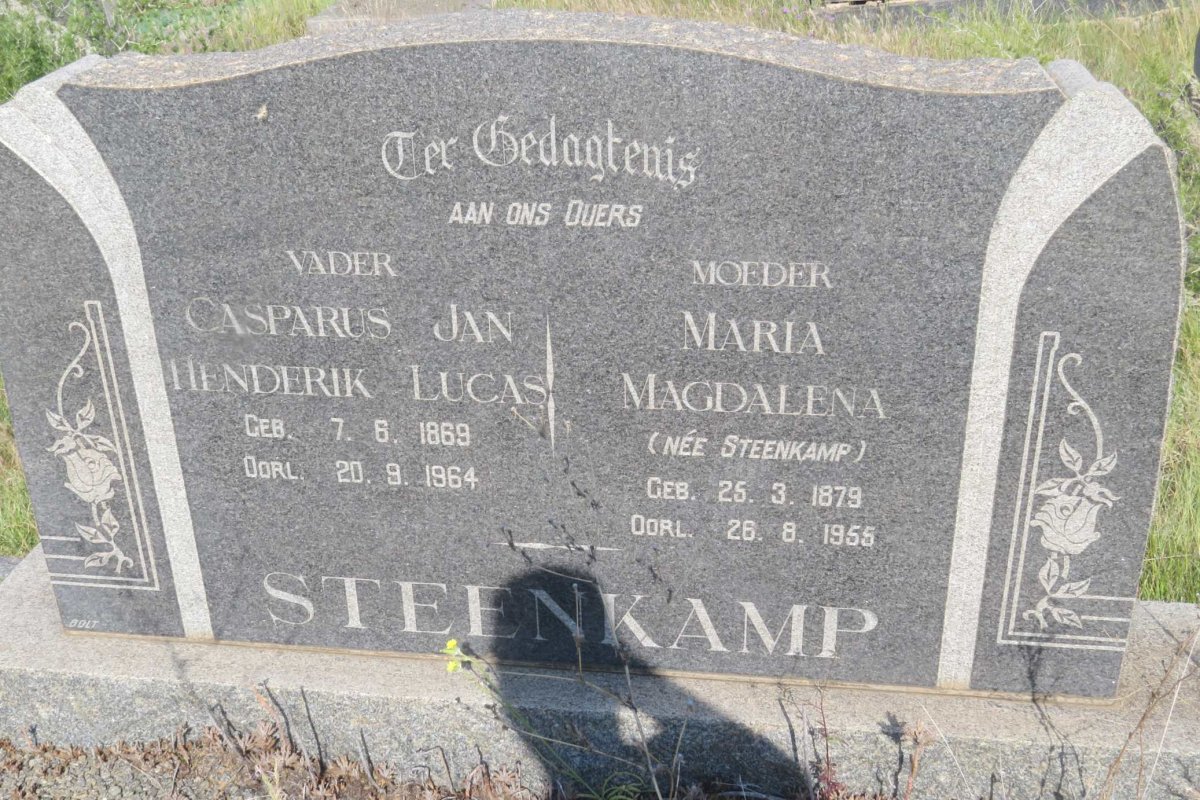 STEENKAMP Casparus Jan Hendrik Lucas 1869-1964 &amp; Maria Magdalena STEENKAMP 1879-1955