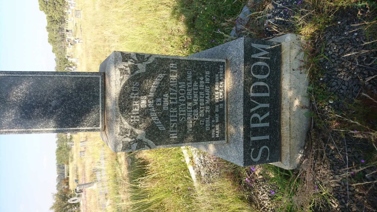 STRYDOM Hester Elizabeth voorheen GREYLING nee VENTER 1884-1970