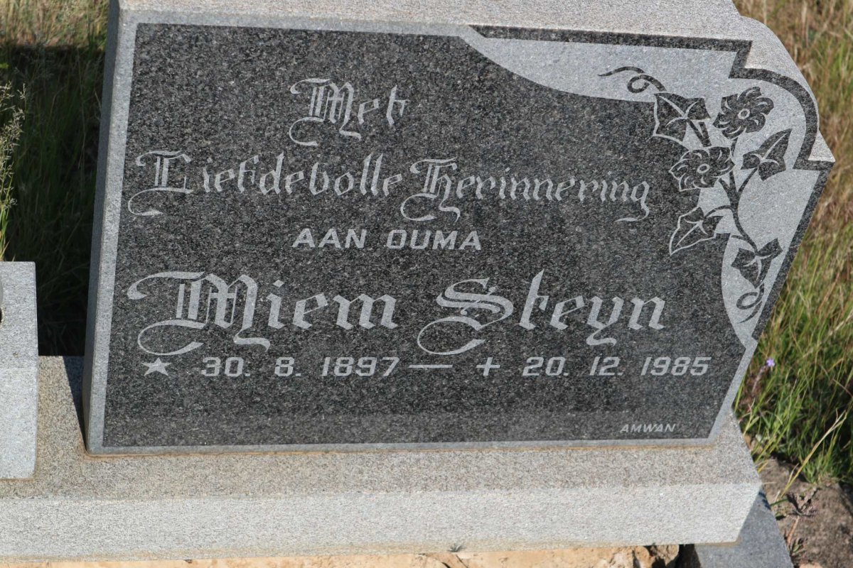 STEYN Miem 1897-1985