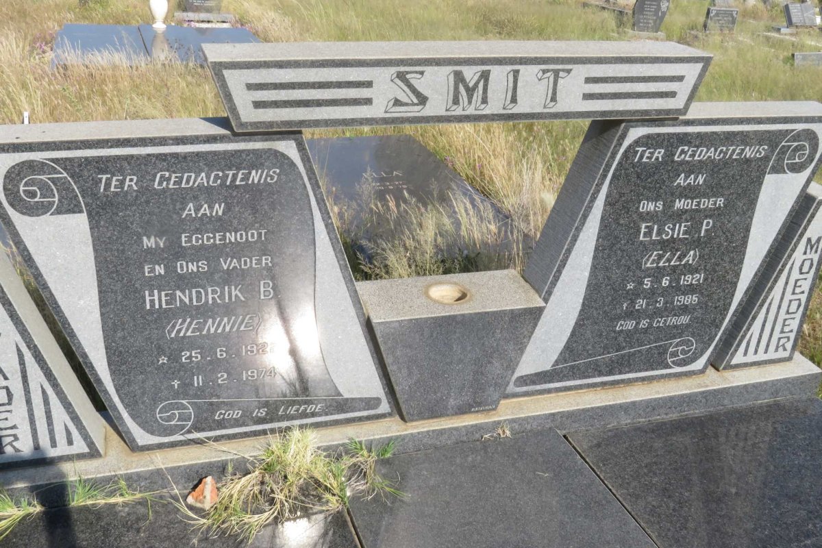 SMIT Hendrik B. 1922-1974 &amp; Elsie P. 1921-1985