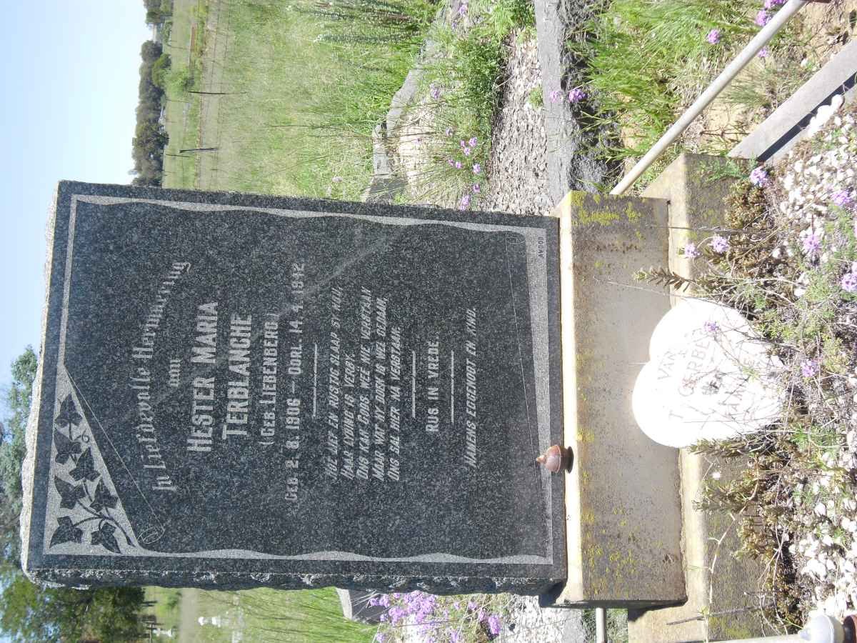 TERBLANCHE Hester Maria nee LIEBENBERG 1906-1942