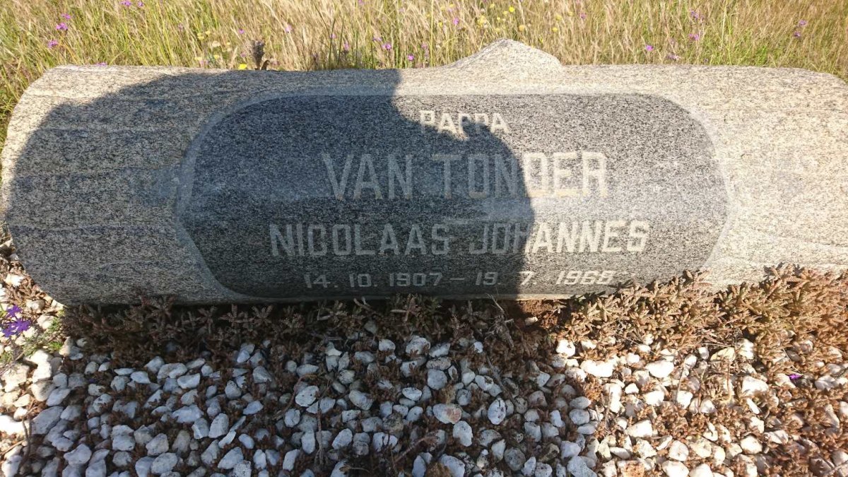 TONDER Nicolaas Johannes, van 1907-1968
