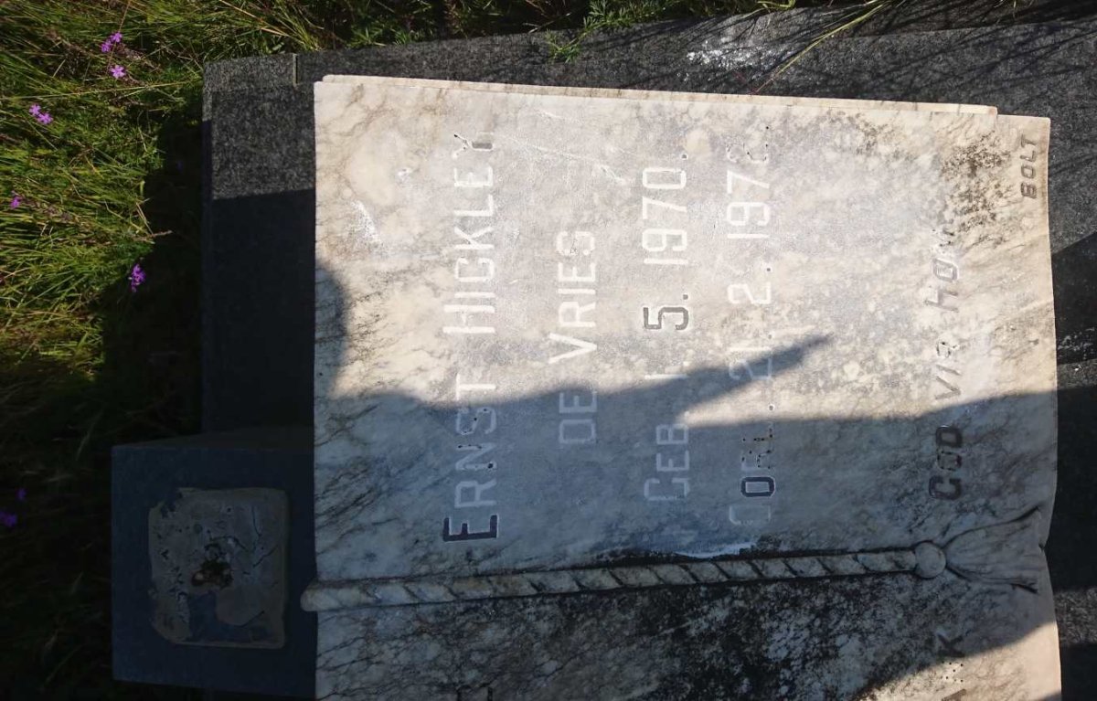 VRIES Ernst Hickley, de 1970-1972