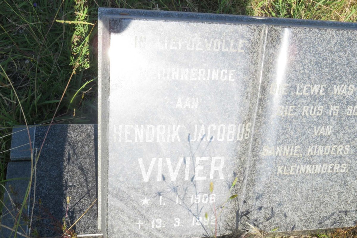 VIVIER Hendrik Jacobus 1906-1982