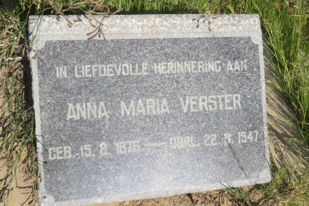 VERSTER Anna Maria 1876-1947