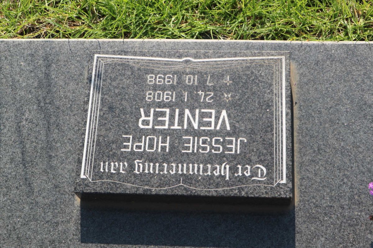 VENTER Jessie Hope 1908-1998