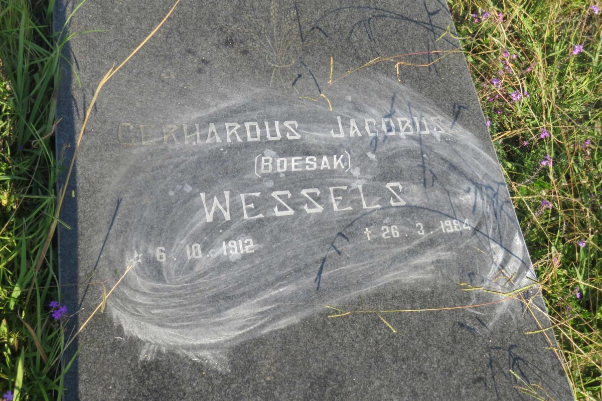 WESSELS Gerhardus Jacobus 1912-1984