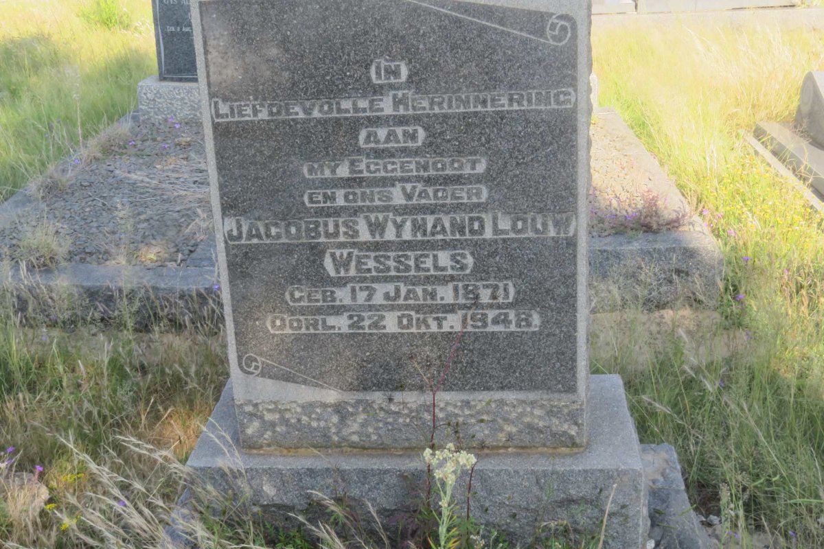 WESSELS Jacobus Wynand Louw 1871-1948