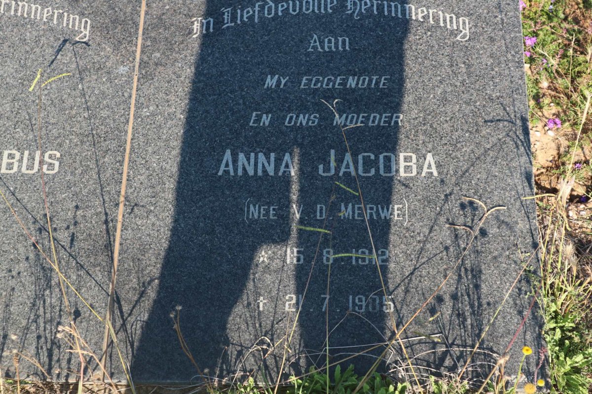? Tobias Jacobus 1910-1992 &amp; Anna Jacoba V.D. MERWE 1912-1985
