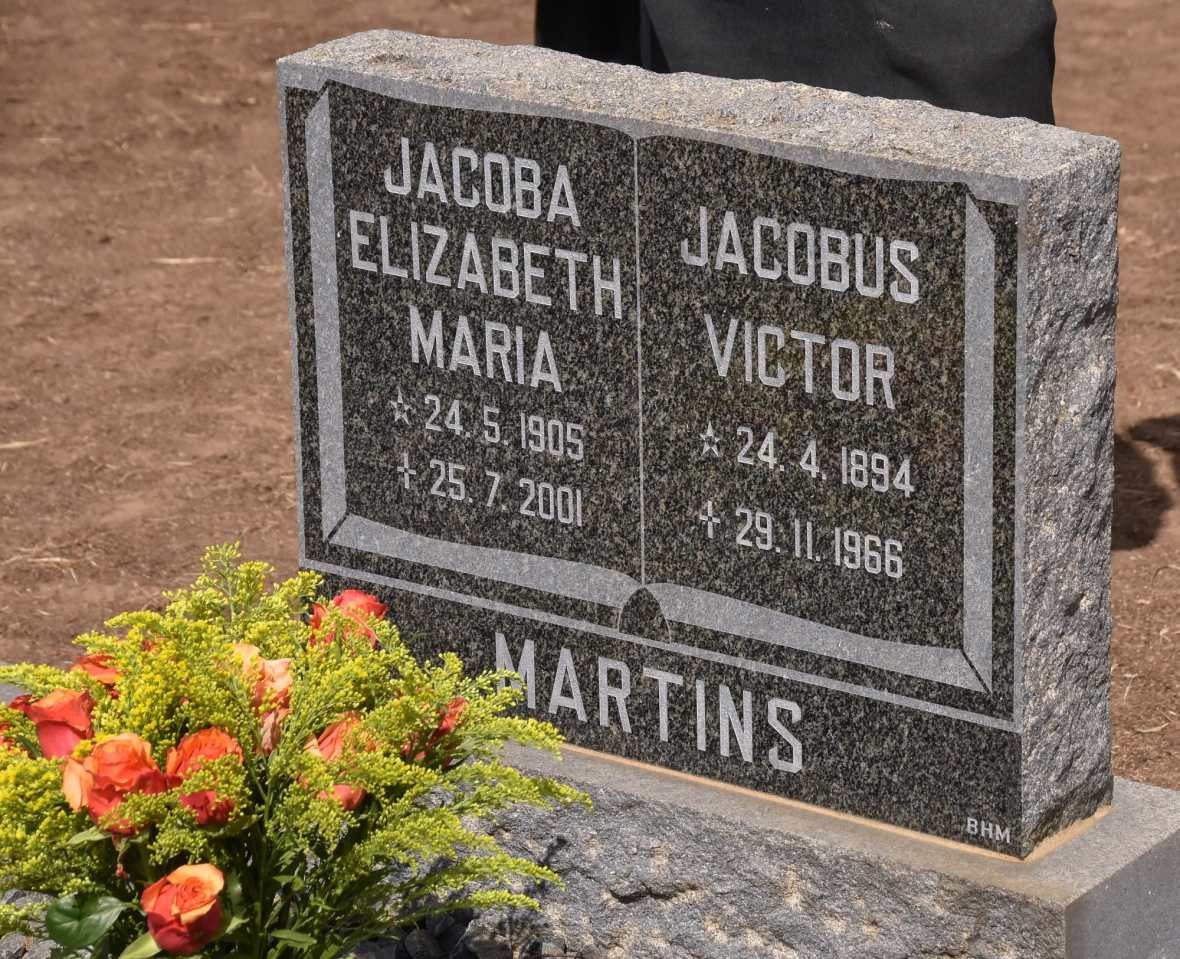 MARTINS Jacobus Victor 1894-1966 &amp; Jacoba Elizabeth Maria 1905-2001
