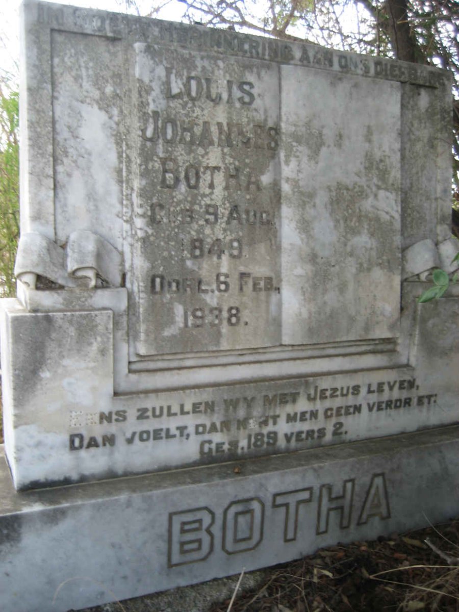 BOTHA Louis Johannes 1849-1938