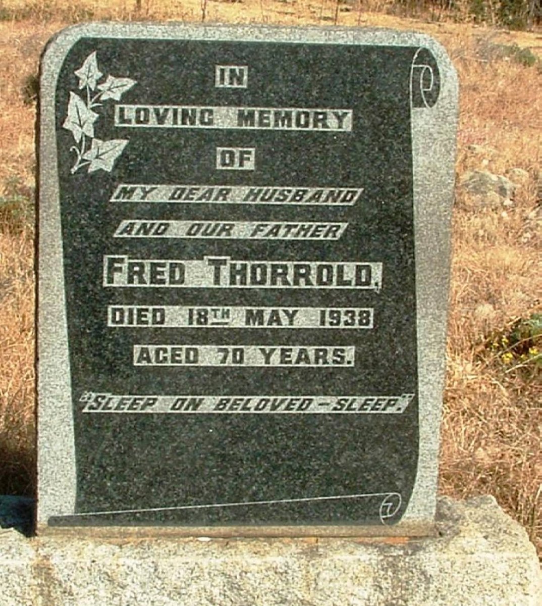 THORROLD Fred -1938