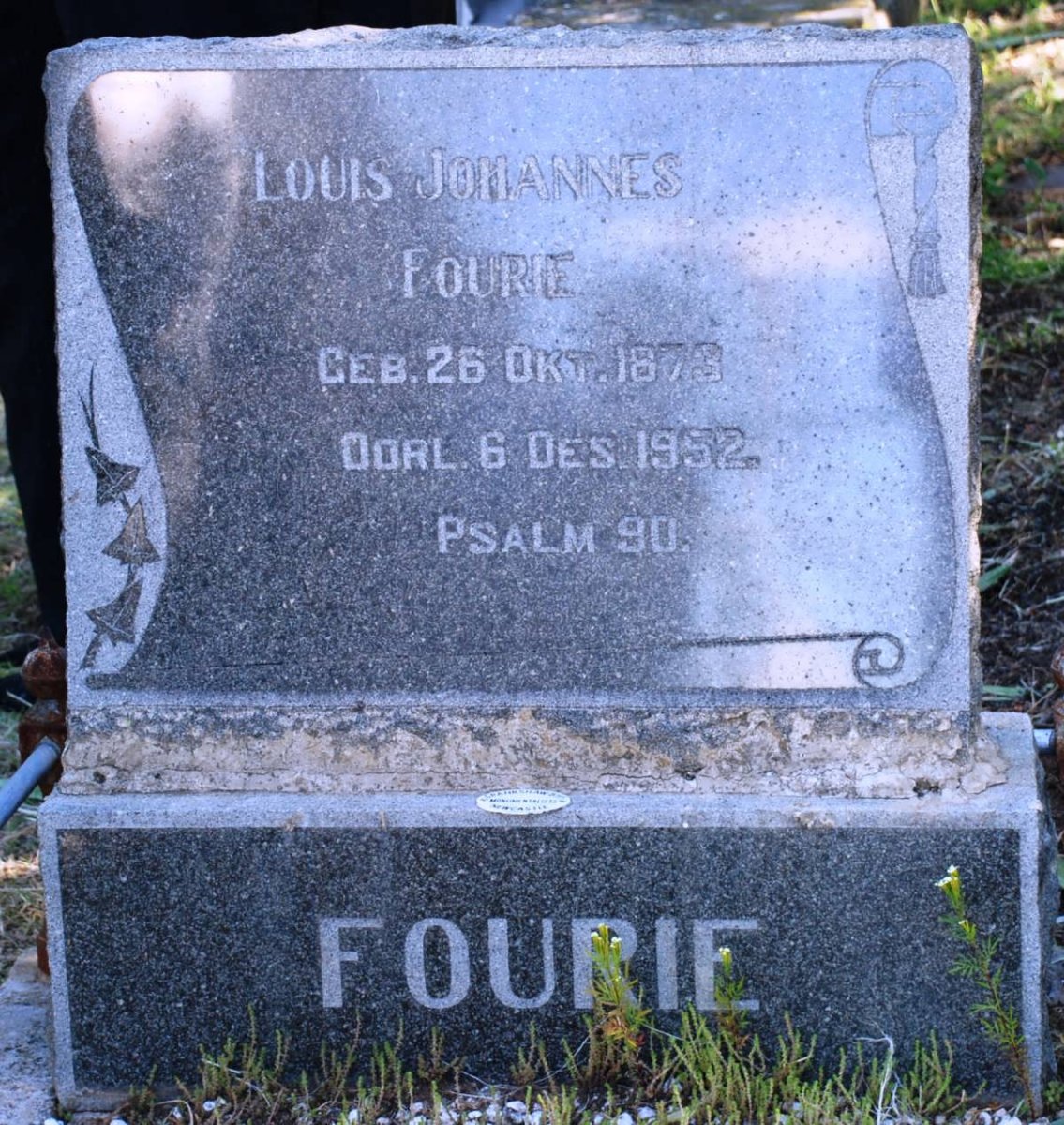 FOURIE Louis Johannes 1873-1952
