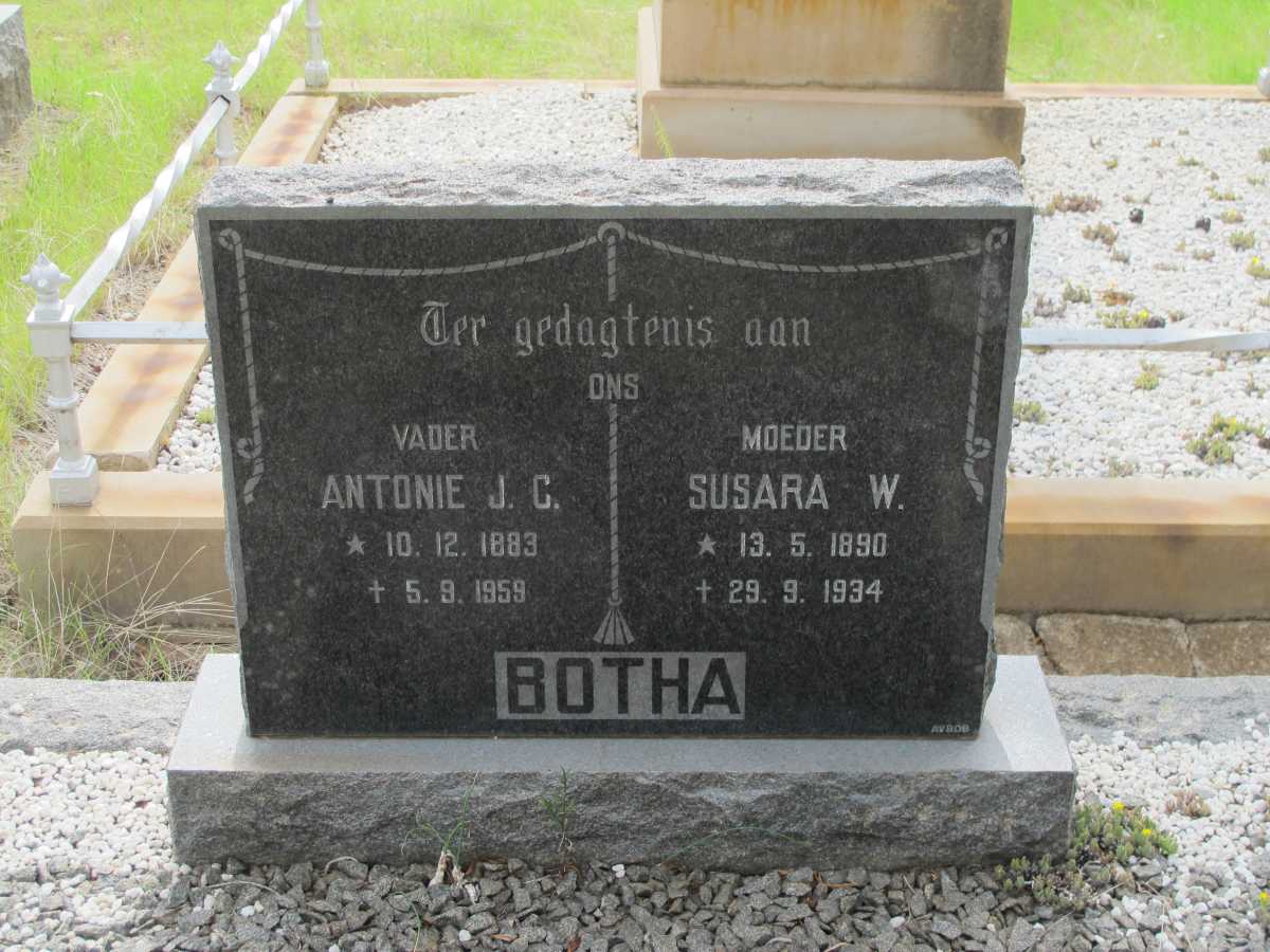 BOTHA Antonie J.C.1883-1959 &amp; Susara W. 1890-1934