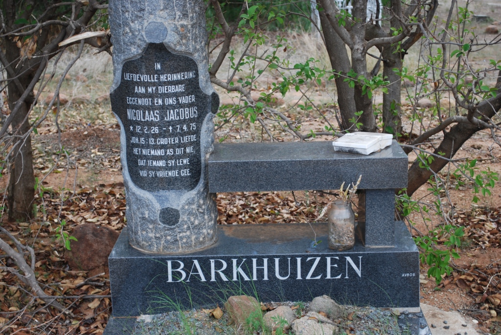 BARKHUIZEN Nicolaas Jacobus 1926-1975