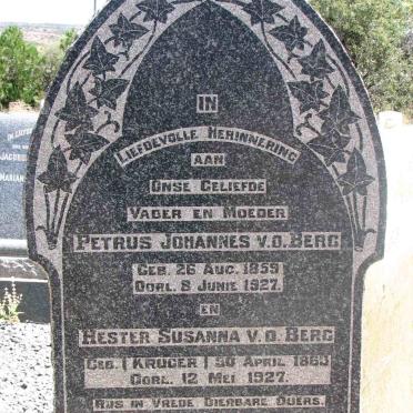 BERG Petrus Johannes, v.d. 1859-1927 &amp; Hester Susanna KRUGER 1863-1927