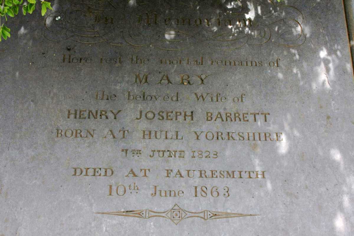 BARRETT Mary 1823-1863