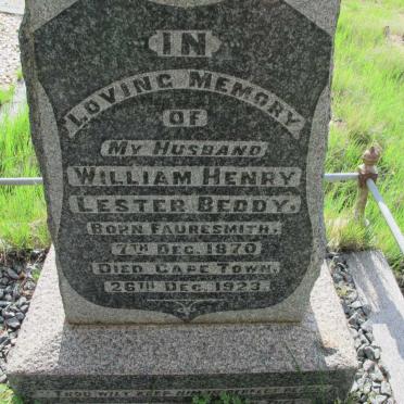 BEDDY William Henry Lester 1870-1923