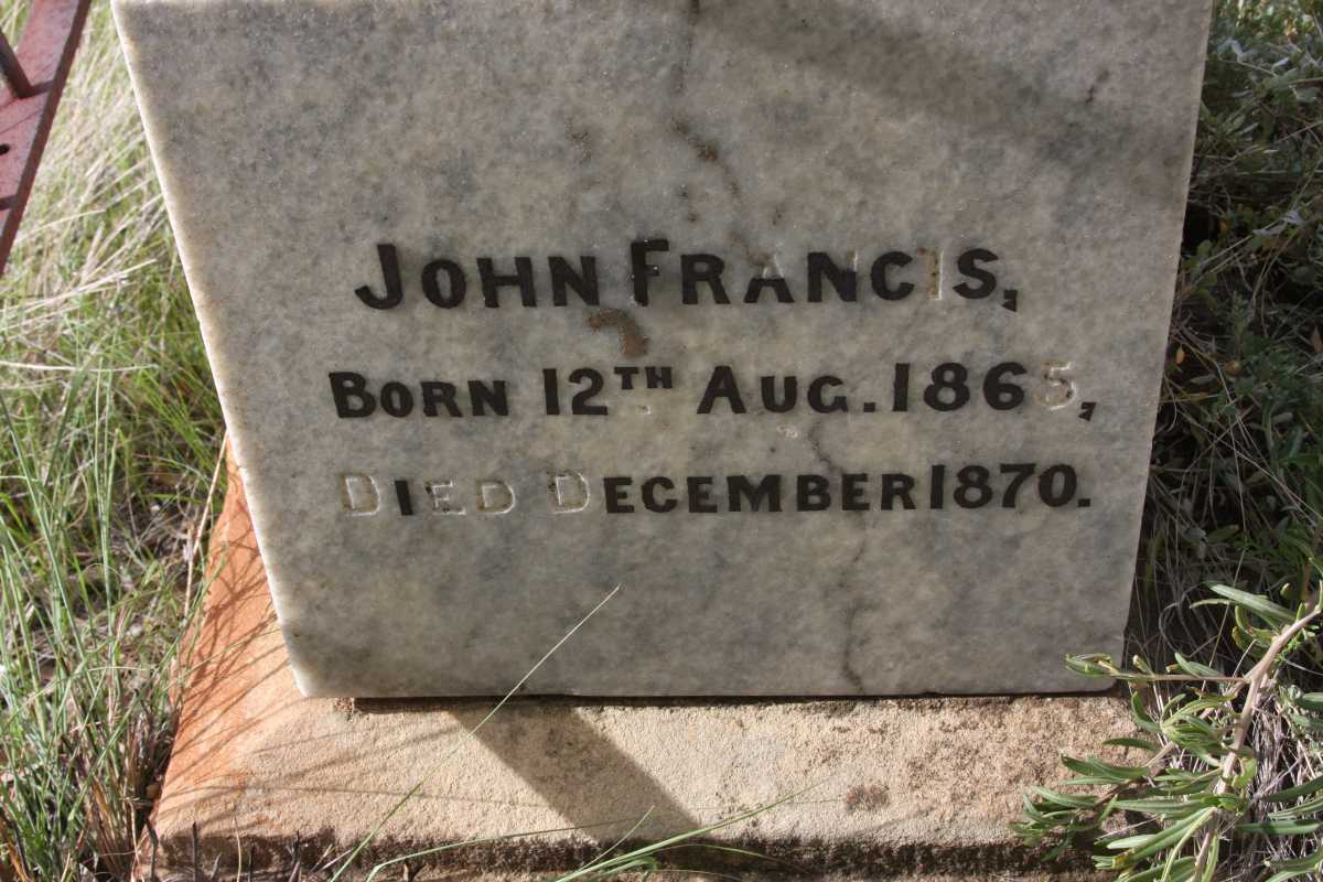 BELL John Francis 1865-1870 :: BELL Mary Ann 1870-1870 :: BELL John Benjamin 1880-1905