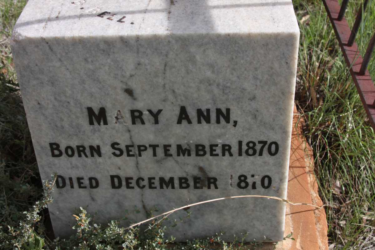 BELL John Francis 1865-1870 :: BELL Mary Ann 1870-1870 :: BELL John Benjamin 1880-1905