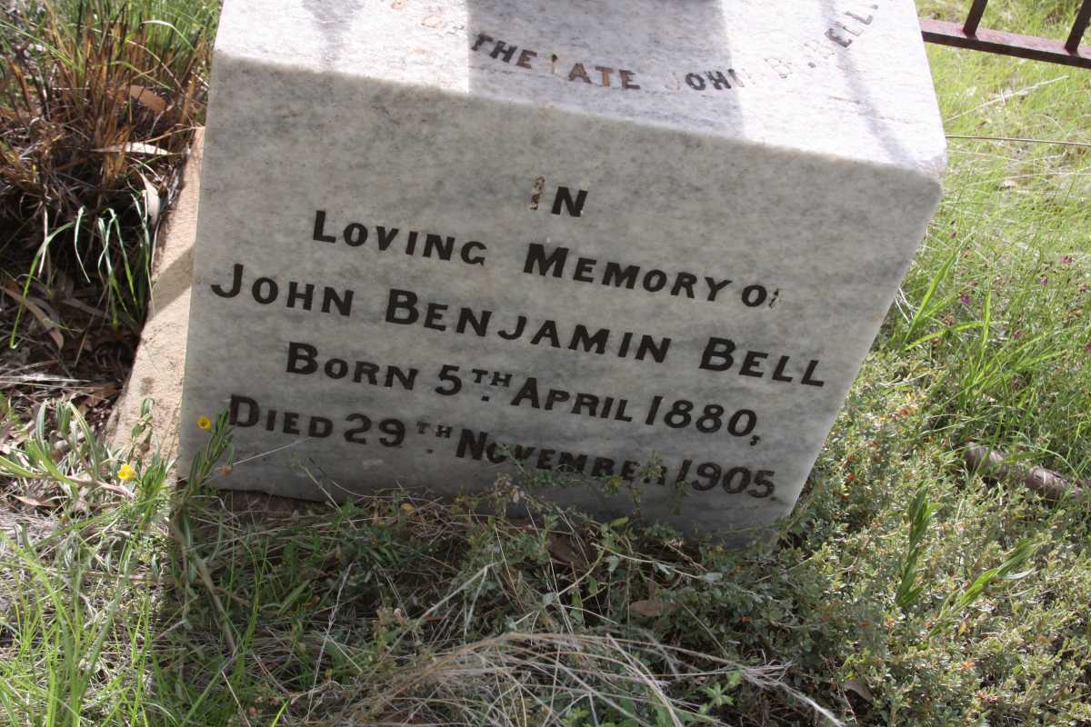 BELL John Francis 1865-1870 :: BELL Mary Ann 1870-1870 :: BELL John Benjamin 1880-1905