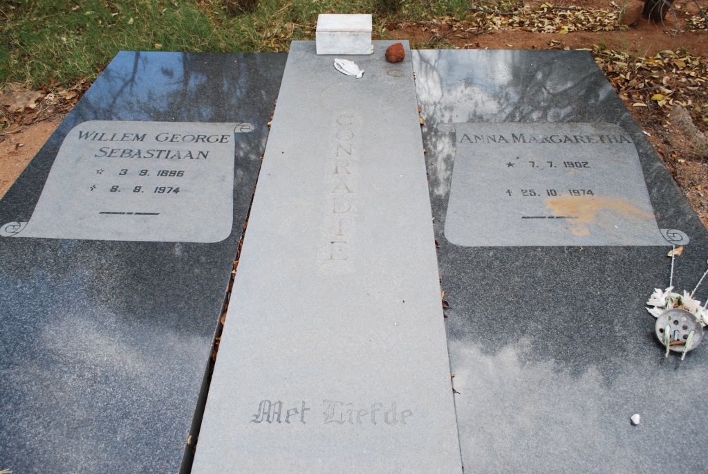 CONRADIE Willem George Sebastiaan 1896-1974 &amp; Anna Margaretha 1902-1974 :: CONRADIE C.S. 1933-197?