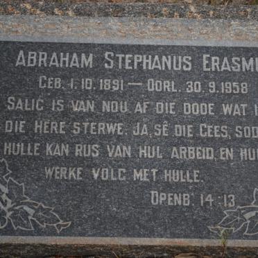 ERASMUS Abraham Stephanus 1891-1958