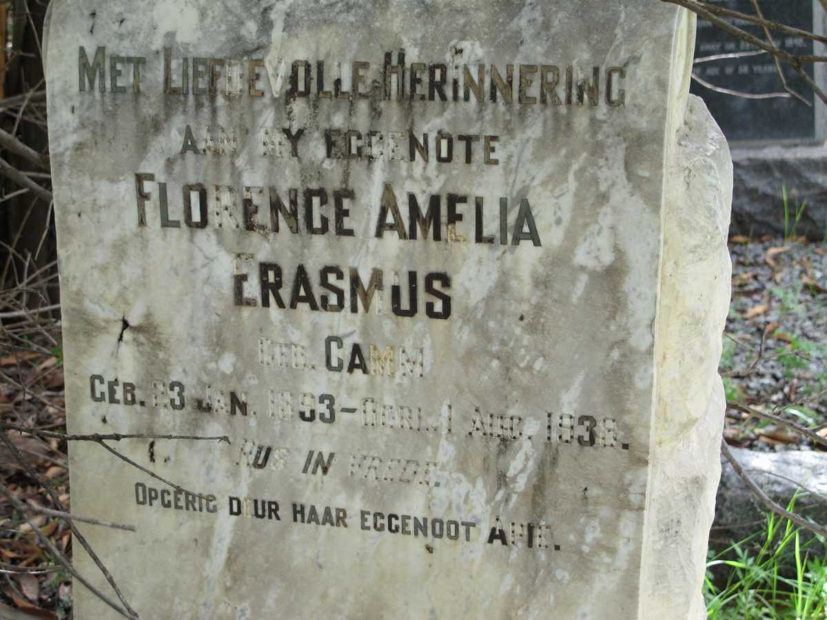 ERASMUS Florence Amelia nee CAMM 1893-1938