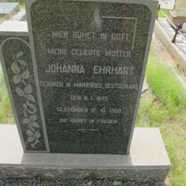 EHRHART Johanna 1875-1959