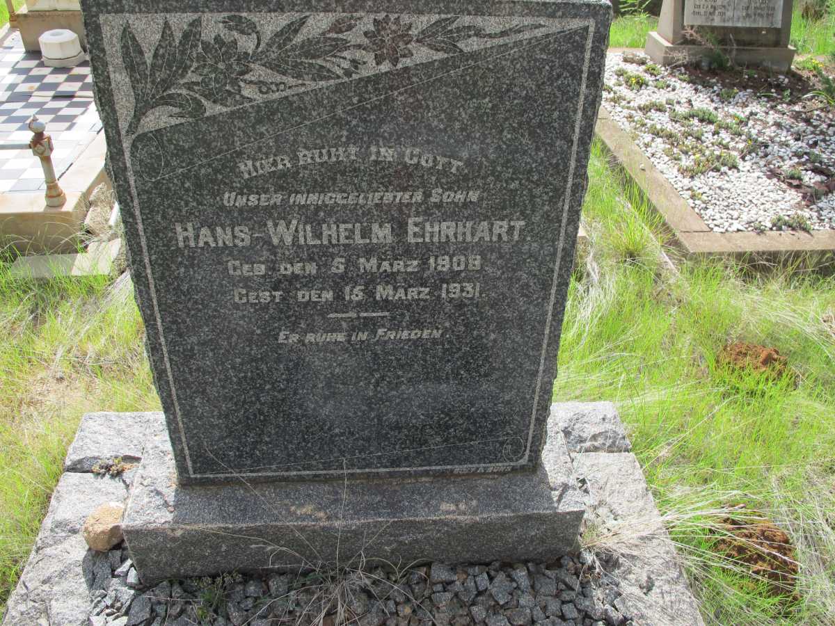 EHRHART Hans-Wilhelm 1908-1931