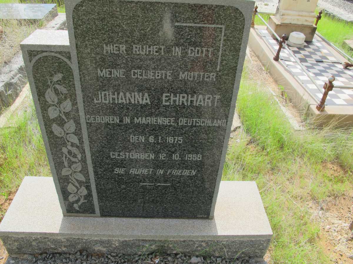EHRHART Johanna 1875-1959