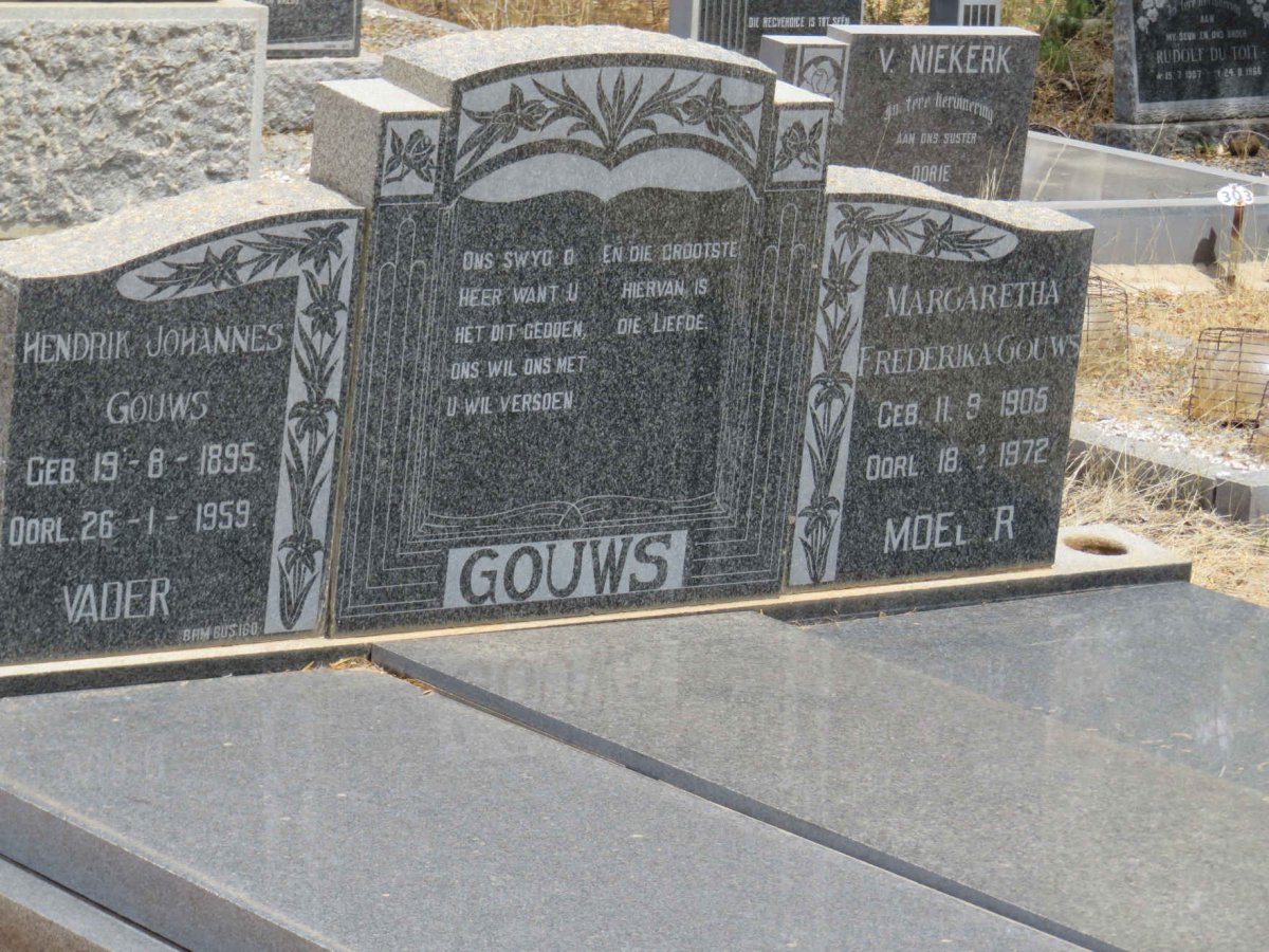GOUWS Hendrik Johannes 1895-1959 &amp; Margaretha Frederika 1905-1972