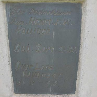 HATTINGH Henry J.W. 1891-1918