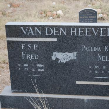 HEEVER F.S.P., van den 1894-1976 &amp; Pauline Kruger NEL 1903-1993